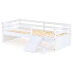 Imagem de Cama Solteiro Infantil Slim E Mini Escada/escorregador Branco Housin