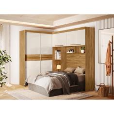 Imagem de Guarda Roupa Casal Modulado Florença Freijo/Off White Moval