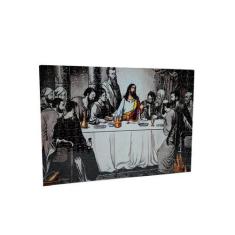 Imagem de Quebra-Cabeça Santa Ceia 300 Peças Tons De Cinza Mdf - Coleção Tea & A