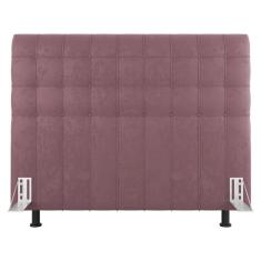 Imagem de Cabeceira Cama Box Casal Dahlia 140Cm Com Frame Veludo Rosê - Abmaza