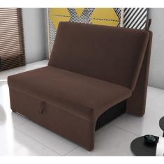 Imagem de Sofá Cama Para Descanso Alice Suede Marrom