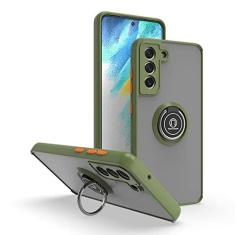 Imagem de Capa de telefone anti-queda fosca com anel magnético para Samsung Galaxy S22 Ultra S21FE S20 S8 S9 S10 Plus Note 20 10 9 8 A03 capa de suporte, verde exército, para Samsung A03 (164)