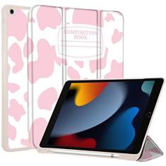 Imagem de TopPerfekt Capa para iPad 9ª/8ª/7ª geração 2021/2020/2019 10,2 polegadas - Moldura de TPU à prova de choque e capa protetora de couro [suporte de lápis embutido, hibernar/despertar automático] vaca