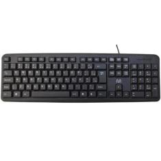 Imagem de Teclado com Fio Slim Conexão USB Cabo de 150cm Preto Multilaser