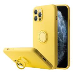 Imagem de Capa de telefone com suporte de anel de silicone líquido quadrado para iPhone 13 11 12 14Pro Max XS Max XR X 15Plus 11 Pro Capa magnética à prova de choque, T11, para iPhone 14