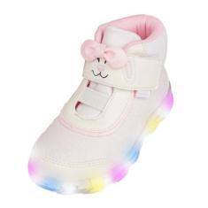 Imagem de Tenis Infantil Menina Cano Médio Ovelha Led Pampili Liz