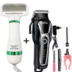 Imagem de KIT Cuidado PET Máquina de Tosa KEMEI 1991 + Secador ergonômico - LIPP
