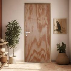 Imagem de Porta Lisa Mescla Batente Ecológico 14 Fechadura Stilo Externa 72cm X 210cm Esquerdo Rodam