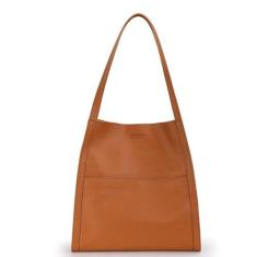 Imagem de AIDRANI Bolsa feminina de couro genuíno com camada de couro bovino bolsa feminina de couro macio banda larga grande capacidade, Preto