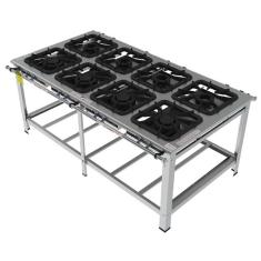 Imagem de Fogão Industrial Inox Gastromaq 8 Bocas Mistas Centro FGI408CM