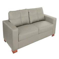 Imagem de Sofá 2 Lugares Sala de Estar Pés Madeira kenny 160 cm Couro Avelã - Gran Belo