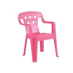 Imagem de Cadeira de Plástico Mor Kids 15151553 Proteção UV Capacidade 40Kg Rosa