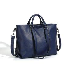 Imagem de Ipoouer Bolsa feminina de couro, bolsa Hobo, ombro, trabalho, alça superior, bolsa grande, Azul, Large