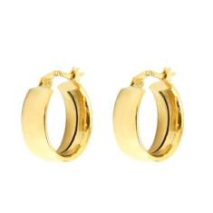 Imagem de Brinco de Argola Em Ouro 18k Lisa 6mm
