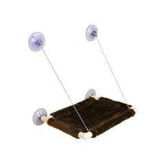 Imagem de Gatton Cama De Janela Para Gatos Cama Suspensa De Janela Para Gatos Cama Para Gatos Prateleira Para Gatos Catbed Média Pelúcia Chocolate