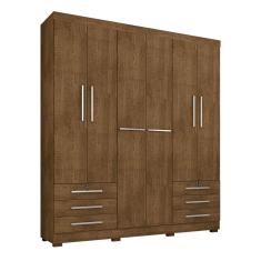 Imagem de Guarda Roupa Casal Holanda 6 Portas e 6 Gavetas Malbec - Pallazio