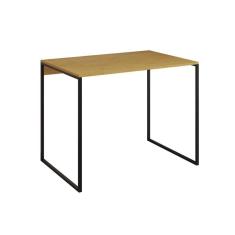 Imagem de Mesa para Escritório Industrial Base Ferro Preto Tampo Mdp Canela 90x50