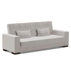 Imagem de Sofá Cama 02 Lugares Lisboa Veludo - D'Rossi Cor Cinza