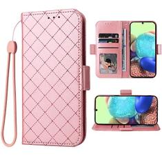 Imagem de Compatível com Samsung Galaxy A71 5G capa carteira alça de pulso cordão e suporte de cartão flip de couro acessórios de celular capa fólio celular para Glaxay A 71 G5 Gaxaly 71A S71 mulheres homens