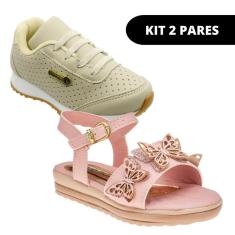 Imagem de Kit 2 Tênis Infanti e Sapatilha de Menina Escolar-Feminino