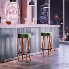 Imagem de Kit 2 Banquetas Berlin Cor Verde - Speciale Home