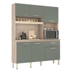 Imagem de Kit Cozinha Compacta Álamo Avena Touch Menta  Demóbile - Demobile