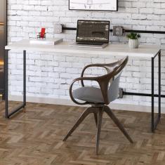 Imagem de Mesa Escrivaninha Dynamica Snow/preto 11069 - Compace