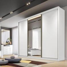 Imagem de Roupeiro Casal Diamond 3 Portas Com 1 Espelho E 6 Gavetas Novo Horizon