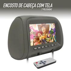 Imagem de Encosto Com Tela Lcd Unidade Cinza Fiat Linea 2009 2010 2011 2012 2013