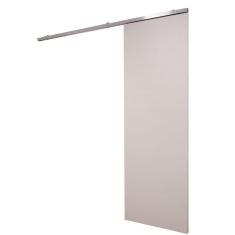 Imagem de Porta De Correr Branco Prime Com Kit Alumínio Cinza Claro - 210x100