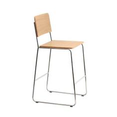 Imagem de Banqueta com Assento e Encosto em Fórmica Estrutura em Aço Altura Assento 63cm Lite Espresso Móveis Freijó/Cromado