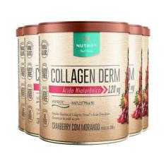 Imagem de Kit 5 Collagen Derm Hialurônico Cranberry Com Morango Nutrify 330G