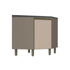 Imagem de Modulo Cozinha Henn Connect Balcao Canto Obliquo 1 Porta C Tampo Duna Cristal
