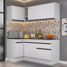 Imagem de Armário De Cozinha Compacta De Canto Mp2092.964 Branco/Preto