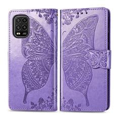 Imagem de Capa protetora para celular Para Xiaomi 10 Lite 5g Butterfly Love Flower Flower Horizontal Flip Leather Case com suporte/cartolina/carteira/cordão