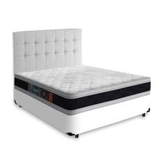 Imagem de Cama Box + Cabeceira Cassis E Colchão Casal - Castor - Black White D45