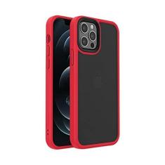 Imagem de Para iphone 12 mini capa anti-detonação para iphone 11 12 pro max xr x xs max 8 7 plus capa protetora translúcida fosca, vermelha, para iphone xr