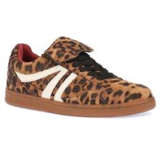 Imagem de MiLanolce Tênis feminino com cadarço, clássico, moderno, antiderrapante, confortável, para lazer, caminhada, skate, tênis feminino, Leopardo, 36