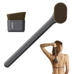 Imagem de Escovas autobronzeadoras SONN – Aplicador de pincel Kabuki corporal e facial para bronzeamento falso, loção, maquiagem e protetor solar, aplicador de escova traseira para bronzeador e creme sem sol