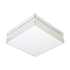 Imagem de Plafon quadrado para 2 lâmpadas E27 20W Bilbão 26x26cm Espelho branco Tualux