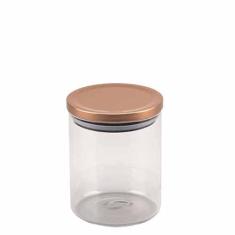 Imagem de POTE BOROSILICATO TAMPA COBRE ROSE