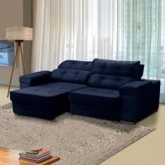 Imagem de Sofá 3 Lugares Retrátil Reclinável  220 Cm Ravello Mola Bonnel Veludo