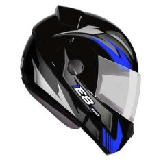 Imagem de Capacete Articulado Masculino Ebf E8 Fast Azul Brilhante (Robocop), Az