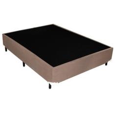 Imagem de Base Box Casal Suede Bege 138 X 188 X 40 - Bueno Sono Cama & Colchão