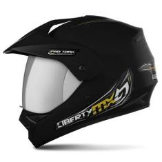 Imagem de Capacete Fechado Pro Tork Liberty Mx Pro Vision Vis. Cromada, PRETO FO