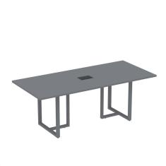 Imagem de Mesa de Reunião Retangular com Power Box 200x90cm Mr2000p25tub Grafito