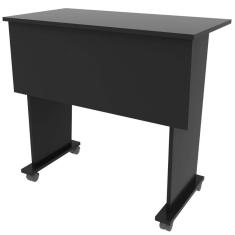 Imagem de Mesa Multiuso para Computador Escrivaninha Dobrável 80cm com Rodízio Preta ME4117 Tecnomobili