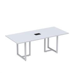Imagem de Mesa de Reunião Retangular com Power Box 200x90cm MR2000P25TUB Branco