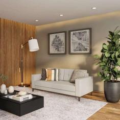 Imagem de Sof  3 Lugares Surprised P s E Base Em Madeira Linho Cotton C