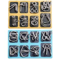 Imagem de Quebra-cabeças de arame metálico Brain Teaser TANCH Tipo A+B 16 unidades